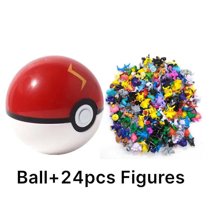 Funny Joy Pokemoning Toys 7Cm Elf Ball 2-3cm Anime Action PokeBall Figures Monster Toy Model Dolls Children Christmas Gift - Slobuy