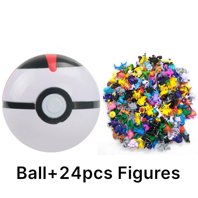 Funny Joy Pokemoning Toys 7Cm Elf Ball 2-3cm Anime Action PokeBall Figures Monster Toy Model Dolls Children Christmas Gift - Slobuy