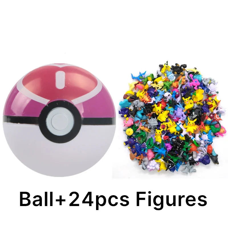 Funny Joy Pokemoning Toys 7Cm Elf Ball 2-3cm Anime Action PokeBall Figures Monster Toy Model Dolls Children Christmas Gift - Slobuy