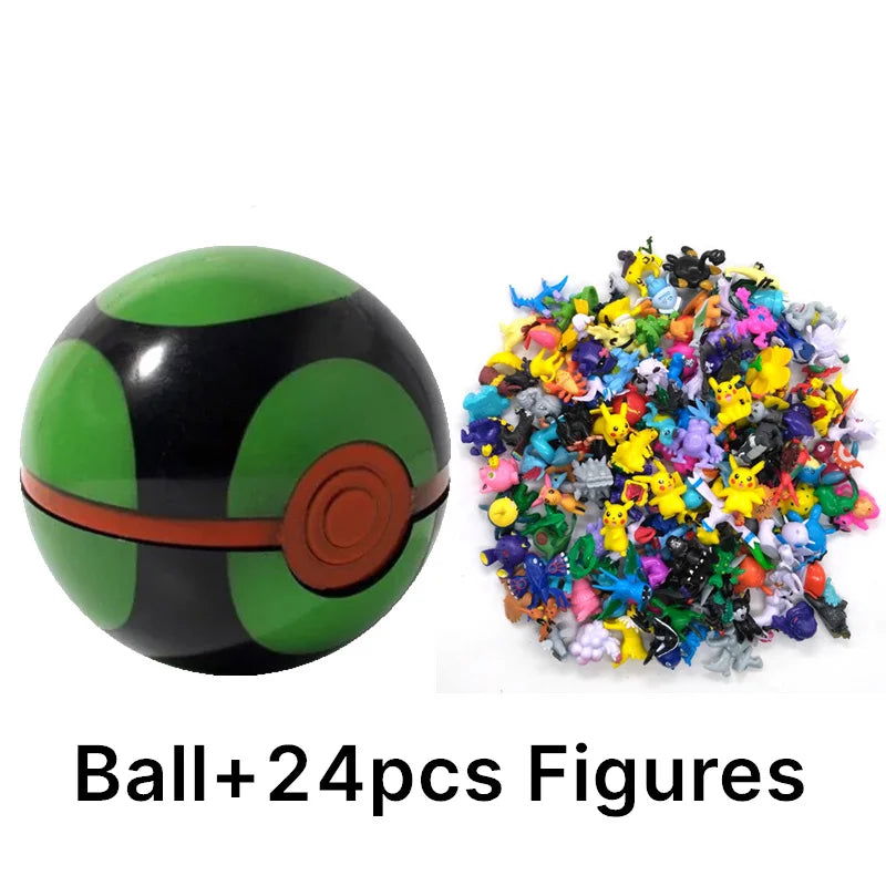 Funny Joy Pokemoning Toys 7Cm Elf Ball 2-3cm Anime Action PokeBall Figures Monster Toy Model Dolls Children Christmas Gift - Slobuy