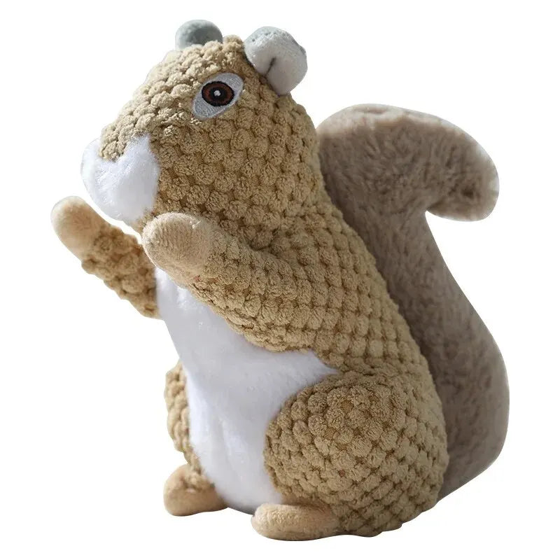 Funny Squirrel Koala Plush Dog Squeaky Toys Small Large Dogs Interactive Bite Resistant Toy Pets Accessories Supplies - Slobuy