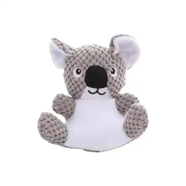 Funny Squirrel Koala Plush Dog Squeaky Toys Small Large Dogs Interactive Bite Resistant Toy Pets Accessories Supplies - Slobuy