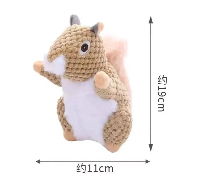Funny Squirrel Koala Plush Dog Squeaky Toys Small Large Dogs Interactive Bite Resistant Toy Pets Accessories Supplies - Slobuy
