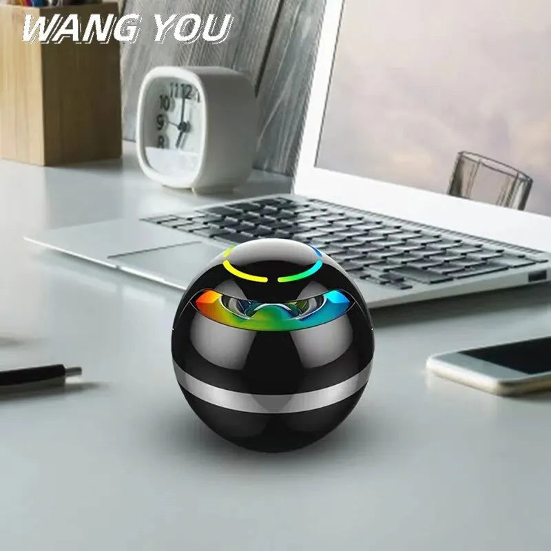 GS009 Globe Bluetooth Speaker Colorful Breathing Lights Flash With Music Portable Outdoor Home Card Mini Speakers - Slobuy