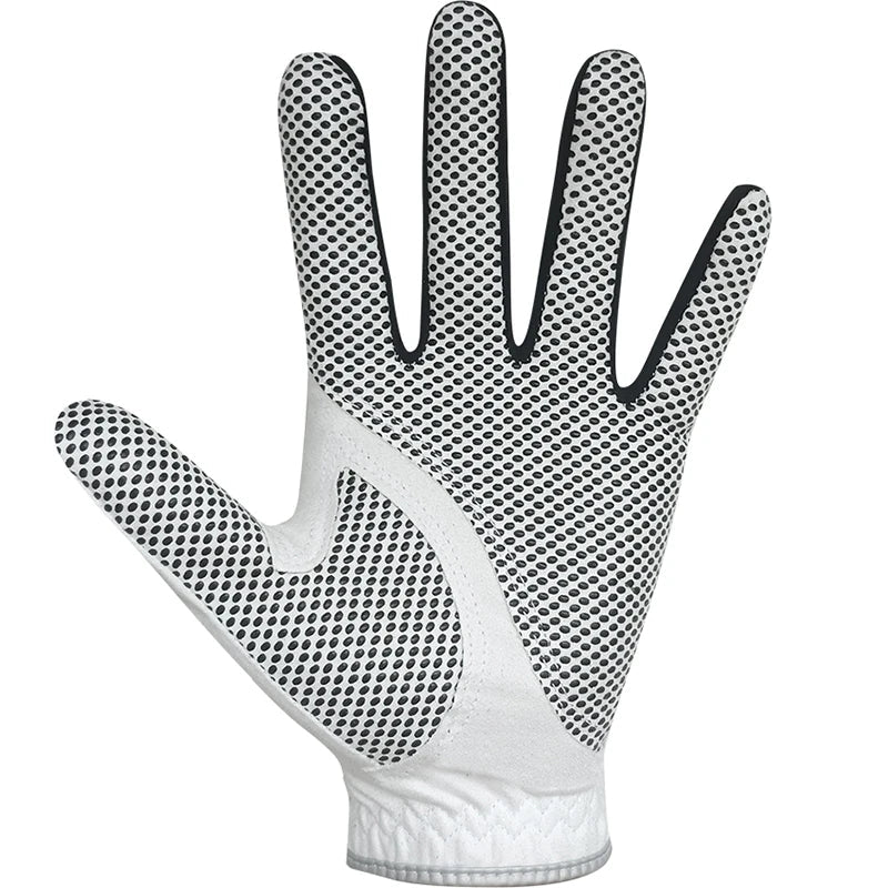 GVOVLVF Men's Golf Glove One Pc  2 Color Options Improved Grip System Cool Comfortable Blue White color left right hand NEW - Slobuy
