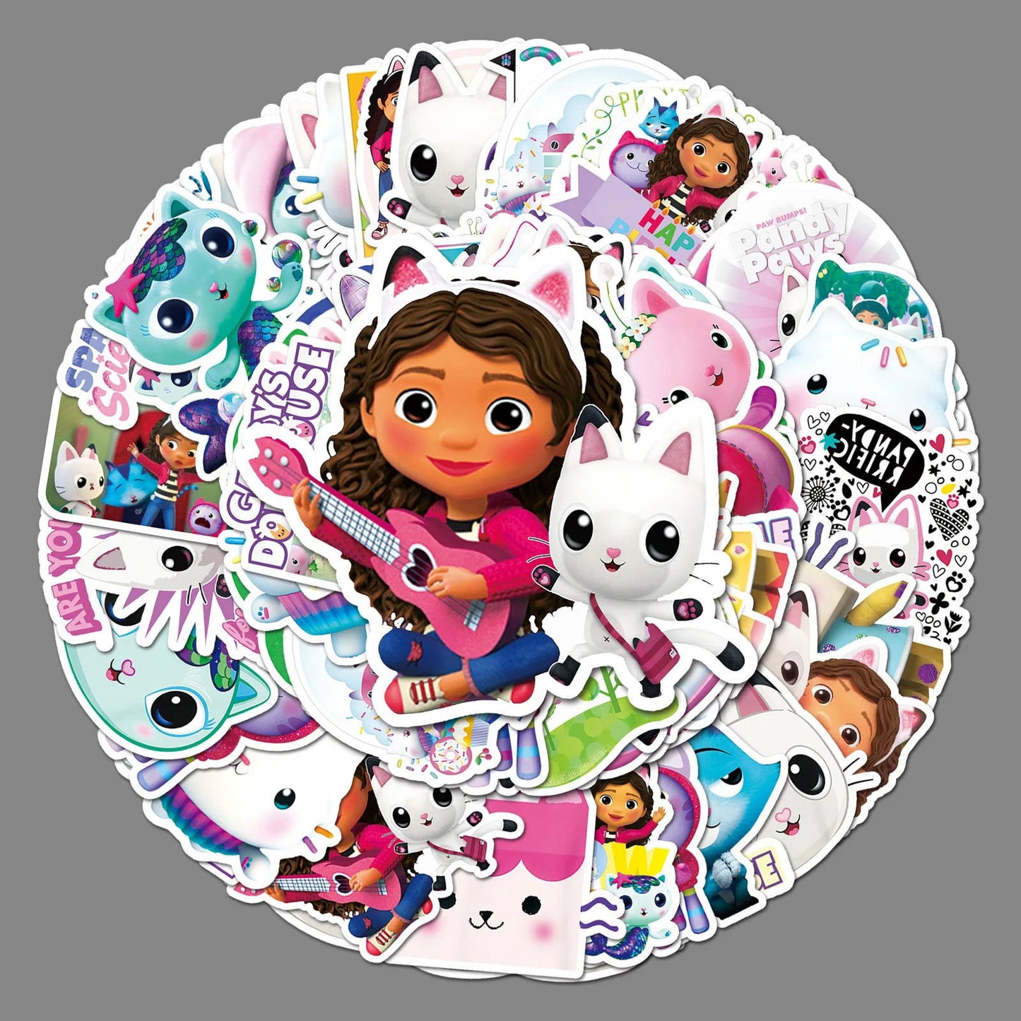 Gabby Dollhouse Cats Birthday Decoration Balloon Disposable Tableware Cat Balloons Kids Gabby Doll House Figures Party Supplies - Slobuy