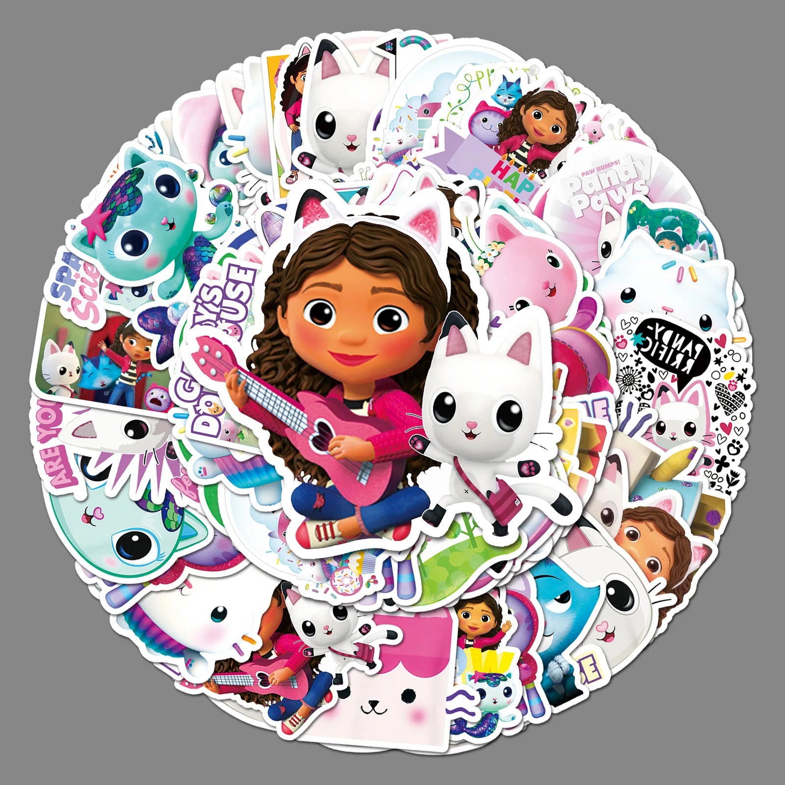 Gabby Dollhouse Cats Birthday Decoration Balloon Disposable Tableware Cat Balloons Kids Gabby Doll House Figures Party Supplies - Slobuy