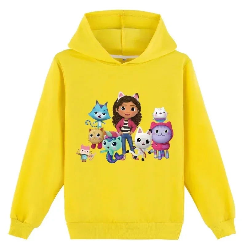 Gabbys Doll House Hoodie Children Spring Autumn Kids Long Sleeve Coats Boys  Gabbys Cats Sweatshirt Girls Casual Clothes - Slobuy