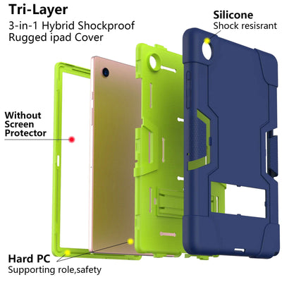 Galaxy Tab A8 Case For Samsung A8 10.5 Tablet Cover With Stand Heavy Duty Shockproof Rugged Protection Cover For Sm-X200 X205 - Slobuy