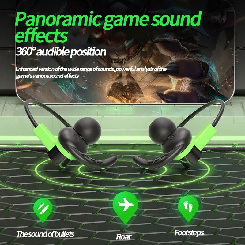 Gaming Headset Inear Wired With Wheat Esports Pubg Mobile Game Computer Mobile Phone Universal Listening Sound Recognition Pos - Slobuy