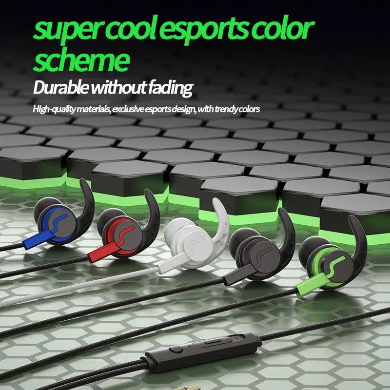 Gaming Headset Inear Wired With Wheat Esports Pubg Mobile Game Computer Mobile Phone Universal Listening Sound Recognition Pos - Slobuy