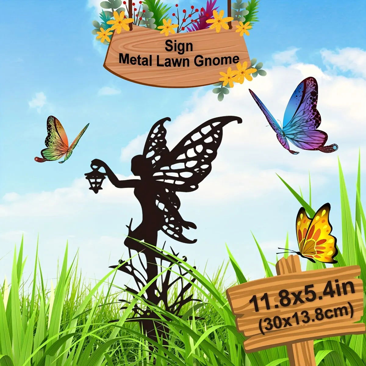 Garden Fairy Metal Outdoor Decor for Your Patio and Lawn - Slobuy