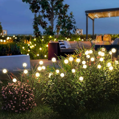 Garden Lights-New Upgraded Solar Powered Firefly Lights Outdoor Waterproof Vibran Garden Lights for Decorationi - Slobuy