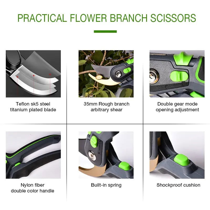 Garden Pruner Shears SK5 Blade Pruning Scissors for Bonsai Fruit Trees Flowers Branches Garden Pruners - Slobuy
