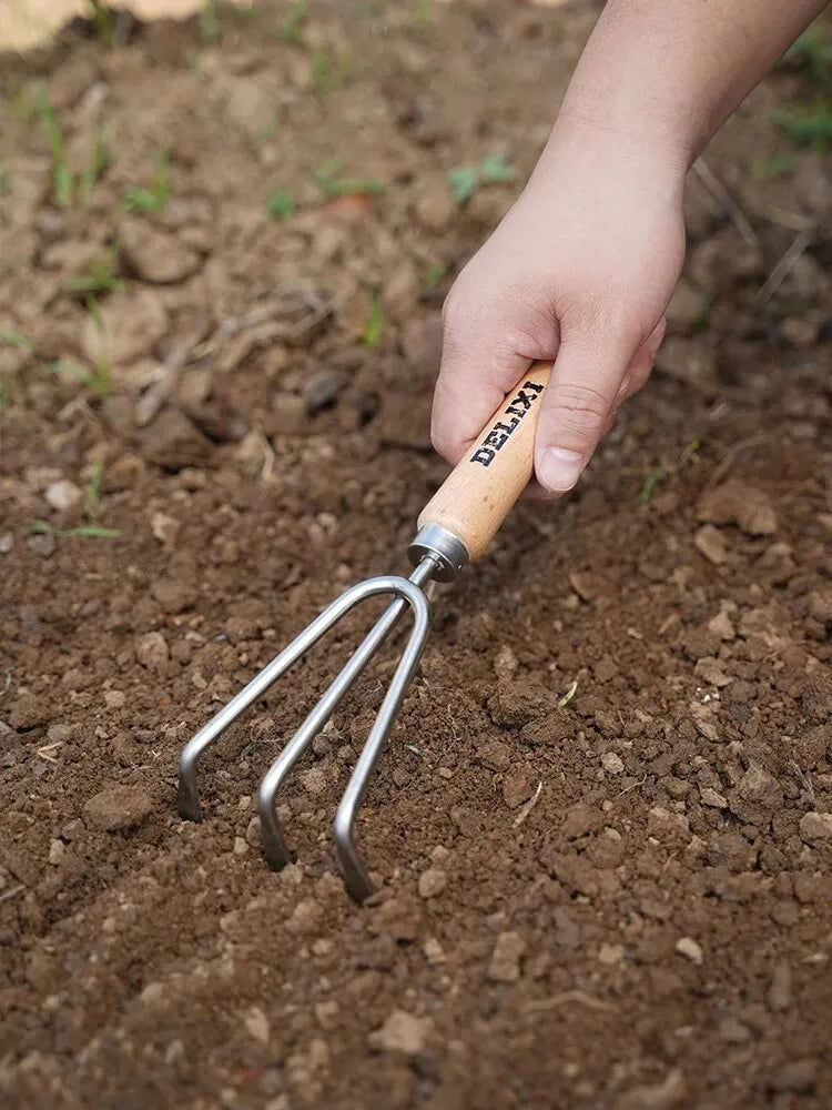 Garden Shovel Rake Spade Set Wooden Handle for Flowers Potted Outdoor Planting Household Plant Garden Tools - Slobuy