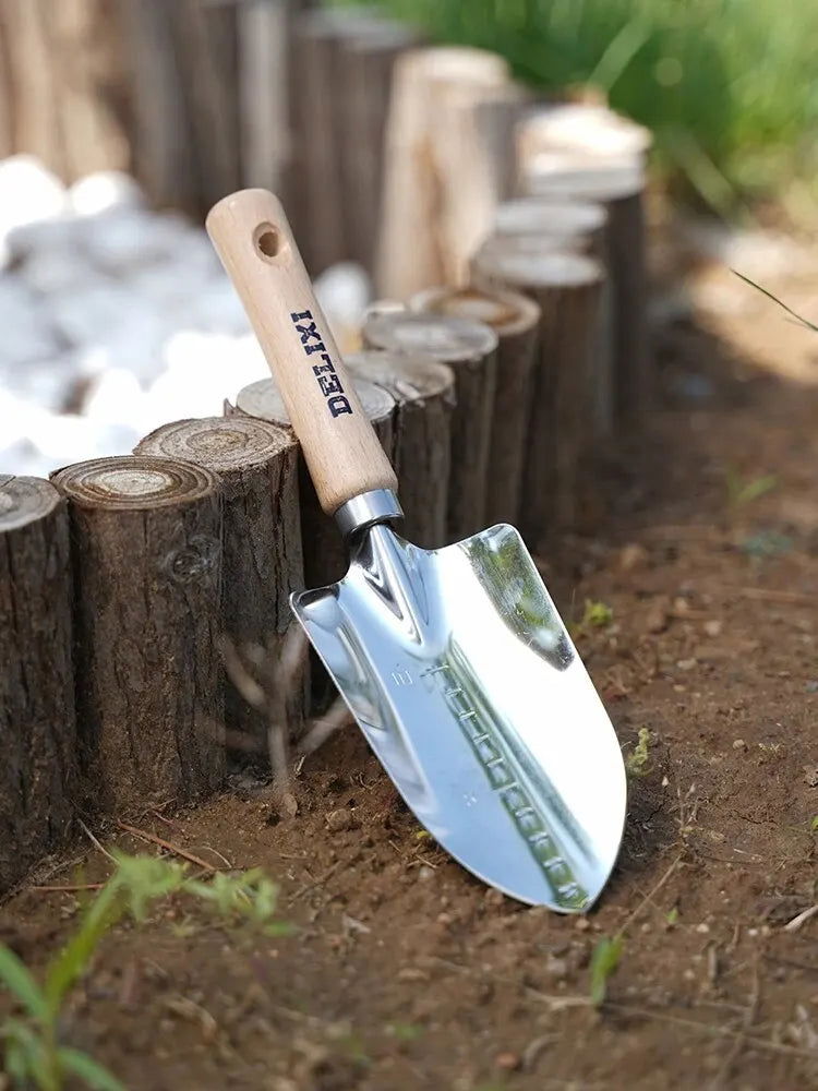Garden Shovel Rake Spade Set Wooden Handle for Flowers Potted Outdoor Planting Household Plant Garden Tools - Slobuy