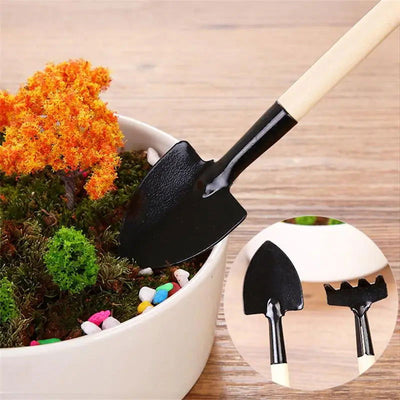 Gardening Tools Three-Piece Set Mini Garden Tools Multi-Function Shovel Harrow Shovel Household Plant Pine Soil Shovel - Slobuy