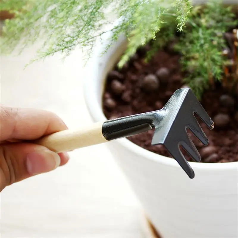 Gardening Tools Three-Piece Set Mini Garden Tools Multi-Function Shovel Harrow Shovel Household Plant Pine Soil Shovel - Slobuy