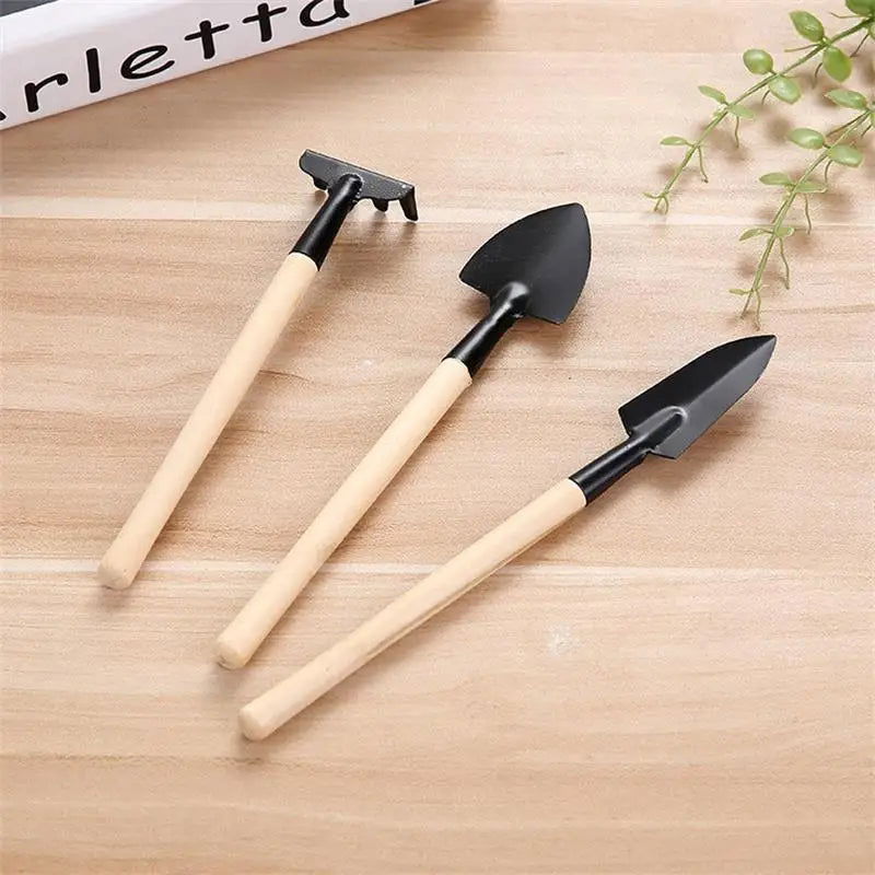 Gardening Tools Three-Piece Set Mini Garden Tools Multi-Function Shovel Harrow Shovel Household Plant Pine Soil Shovel - Slobuy