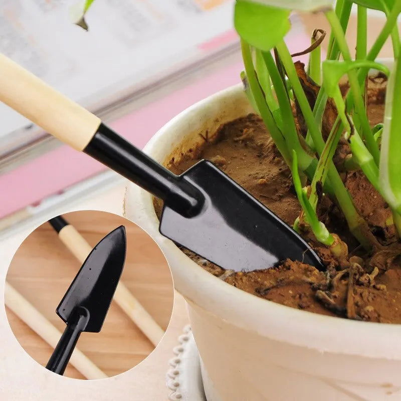Gardening Tools Three-Piece Set Mini Garden Tools Multi-Function Shovel Harrow Shovel Household Plant Pine Soil Shovel - Slobuy