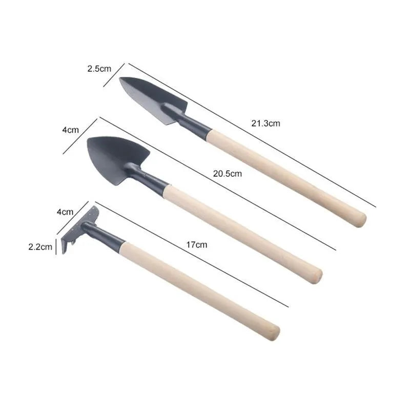 Gardening Tools Three-Piece Set Mini Garden Tools Multi-Function Shovel Harrow Shovel Household Plant Pine Soil Shovel - Slobuy