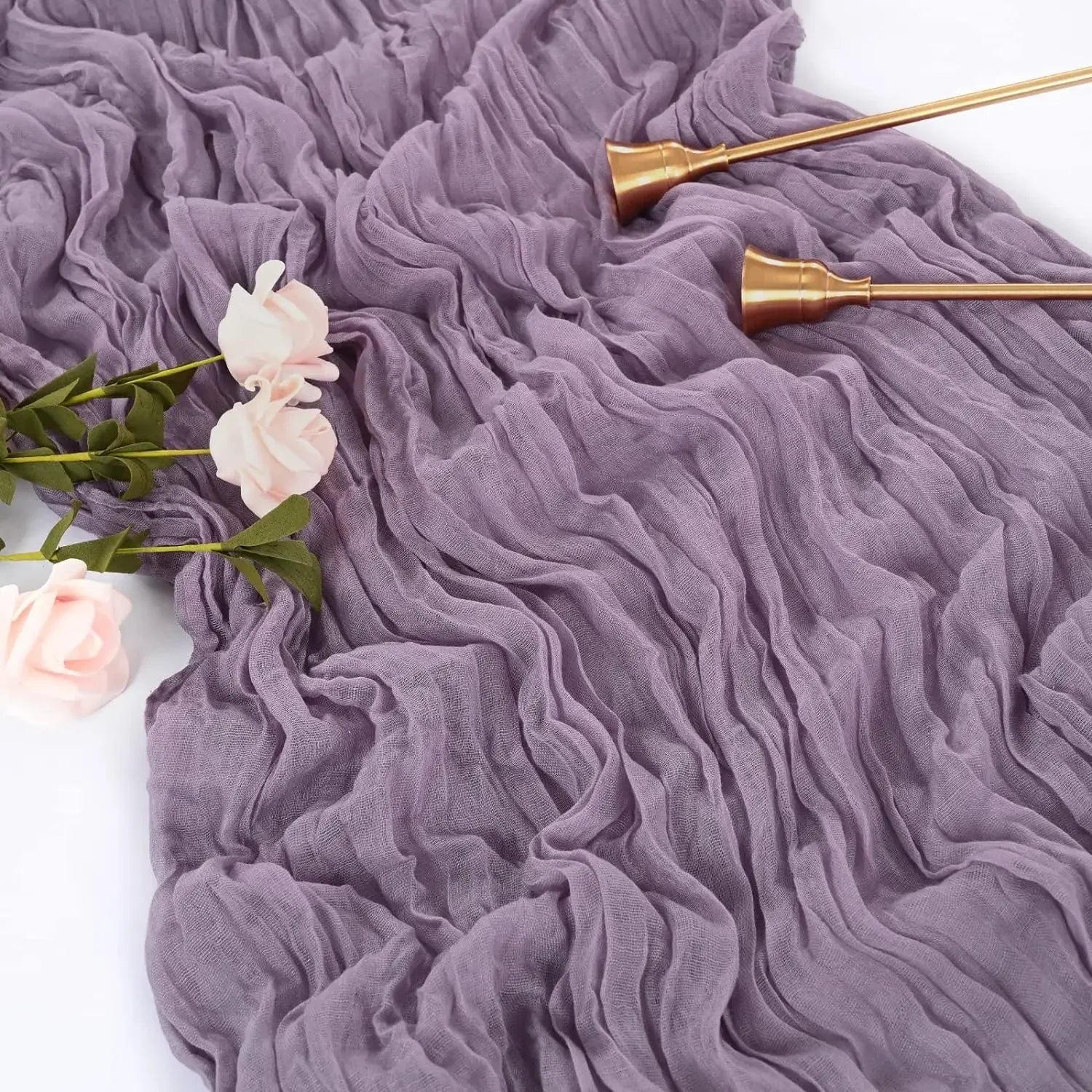 Gauze Table Runner Dinning  Decoration 90*300CM Rustic Country Boho Beach Wedding Party Table Decor Christmas Table Runners - Slobuy
