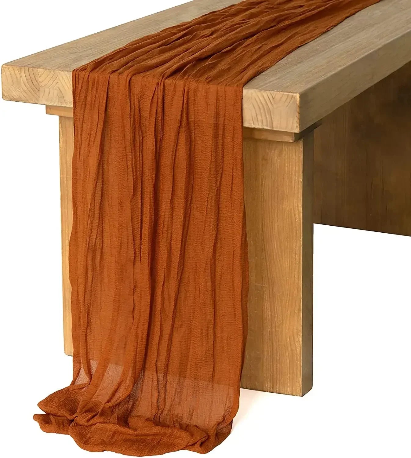 Gauze Table Runner Dinning  Decoration 90*300CM Rustic Country Boho Beach Wedding Party Table Decor Christmas Table Runners - Slobuy