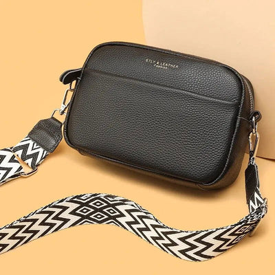 Genuine Leather Handbag For Women Crossbody Bag For Daily Commute Multi Compartment Zipper Shoulder Bag - Slobuy