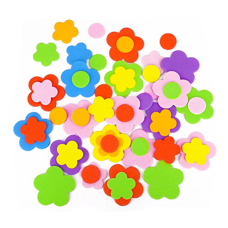 Geometric Figure Foam Sticker Star Heart Animals Foam Stickers Kid Toy Early Educational learning kindergarten Craft Diy Toy GYH - Slobuy
