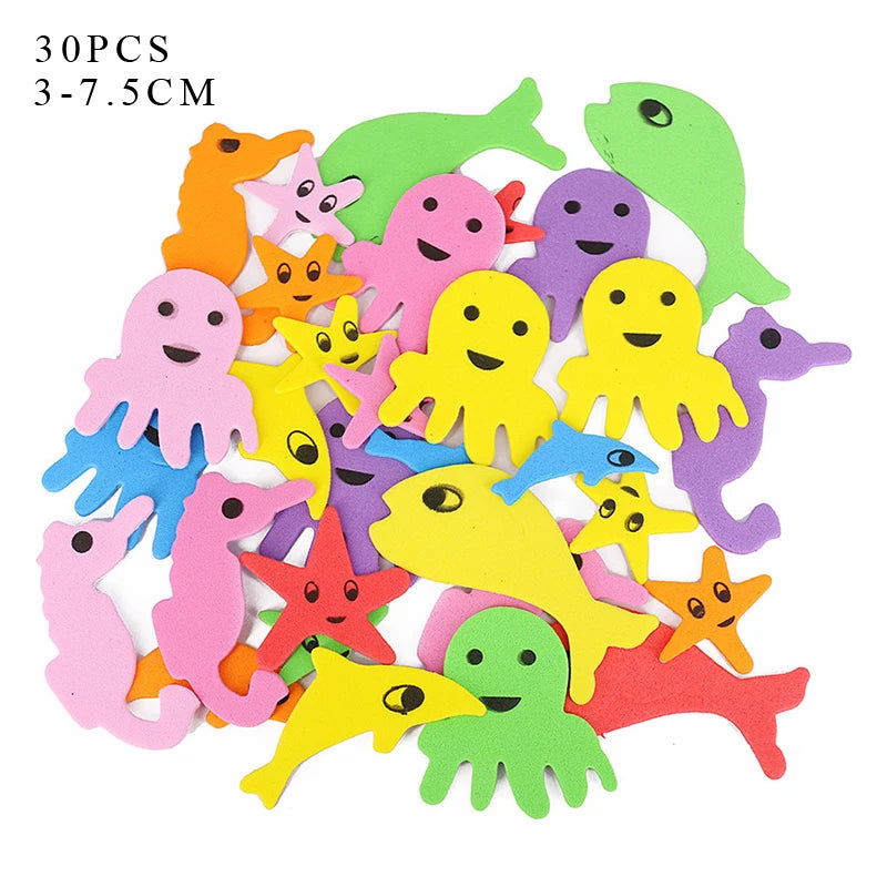 Geometric Figure Foam Sticker Star Heart Animals Foam Stickers Kid Toy Early Educational learning kindergarten Craft Diy Toy GYH - Slobuy