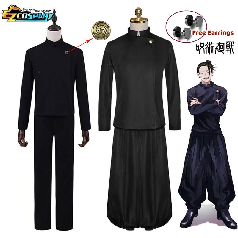 Geto Suguru Cosplay Anime Jujutsu Kaisen Cosplay Adult Mens Shirt Pants Wig High School Halloween Uniform Full Set - Slobuy