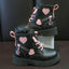 Girls Boots Kids Fashion Rubber Boots Cool Girl Autumn and Winter Cotton Soft Sole Pink with Love Side Zip Princess Round-toe PU - Slobuy