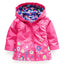 Girls Fashion Waterproof Children Clothes Autumn Casual Baby Boys Windcoat Long Sleeve Jacket Flower Print Kids Hoodie Outwear - Slobuy