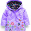 Girls Fashion Waterproof Children Clothes Autumn Casual Baby Boys Windcoat Long Sleeve Jacket Flower Print Kids Hoodie Outwear - Slobuy