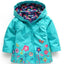 Girls Fashion Waterproof Children Clothes Autumn Casual Baby Boys Windcoat Long Sleeve Jacket Flower Print Kids Hoodie Outwear - Slobuy