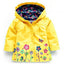 Girls Fashion Waterproof Children Clothes Autumn Casual Baby Boys Windcoat Long Sleeve Jacket Flower Print Kids Hoodie Outwear - Slobuy