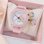 Girls Kids Children Luminous Student Colorful LED Light Women Lady Clock Silica Gel Watermelon Quartz Wrist Watch - Slobuy