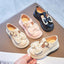 Girls Leather Shoes With Bowtie Pearls Beading Princess Sweet Cute Soft Comfortable Children Flats Kids Shoes Spring - Slobuy