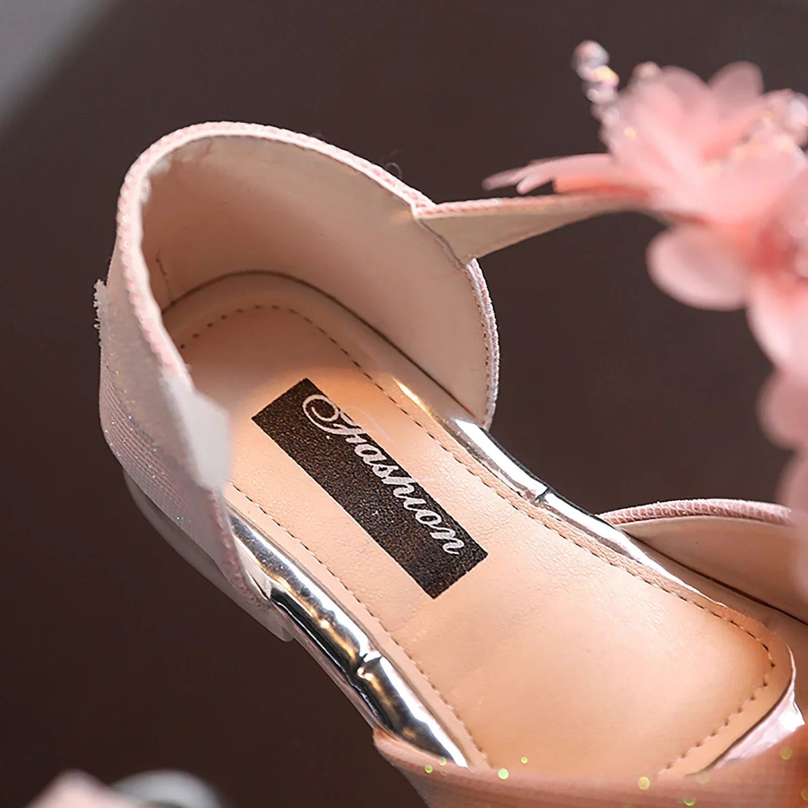 Girls Rhinestone Flower Shoes Low Heel Flower Wedding Party Dress Pump Shoes Princess Shoes For Kids Toddler - Slobuy
