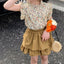 Girls' Suit Summer 2024 New Children's Summer Dress Baby Girl Fashionable Children's Top+Skirt Two-Piece Set - Slobuy