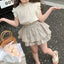 Girls' Suit Summer 2024 New Children's Summer Dress Baby Girl Fashionable Children's Top+Skirt Two-Piece Set - Slobuy