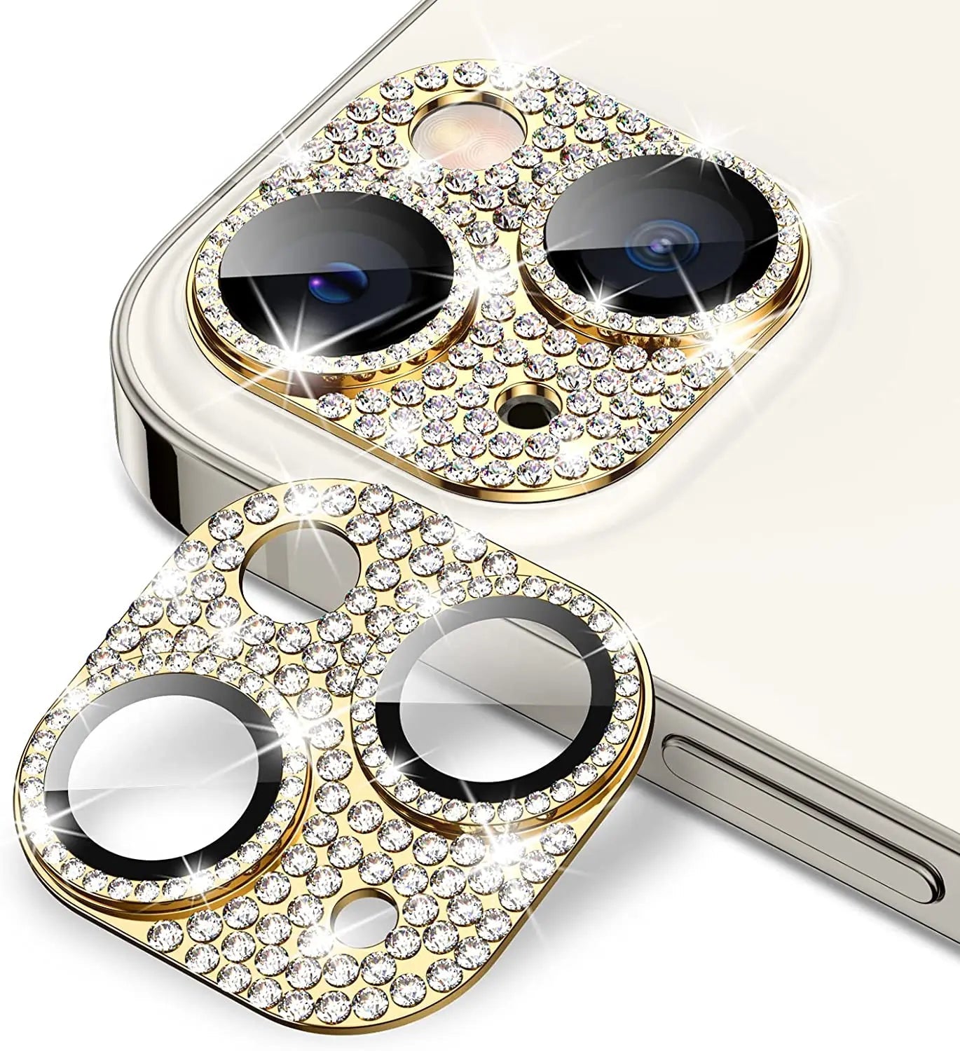 Glitter Diamond Camera Lens Protector Case Cover For iPhone 15 14 Plus 13 Pro Max 12 Mini 11 Women Protection Phone Accessory - Slobuy
