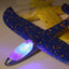 Glowing Foam Aircraft 10M Launcher Catapult Glider Aircraft Gun Toy Children's Outdoor Game Bubble Model Shooting Flying Roundab - Slobuy