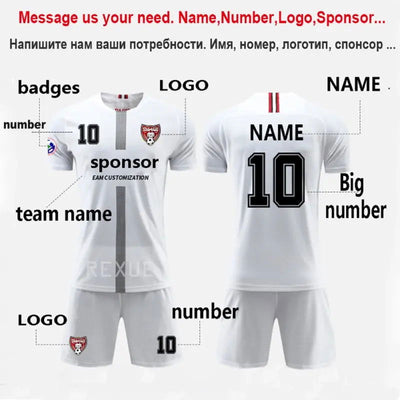 Goalkeeper Football Jersey Suit for Kids Adults Personalized Custom 23-24 Boys Men's Print Long Sleeve Soccer Uniforms Tracksuit - Slobuy