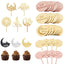 Golden Eid Mubarak Acrylic Cake Toppers Castle Moon CupCake Topper for Ramadan Islamic Muslim Festival Party Cake DIY Decoration - Slobuy