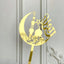 Golden Eid Mubarak Acrylic Cake Toppers Castle Moon CupCake Topper for Ramadan Islamic Muslim Festival Party Cake DIY Decoration - Slobuy