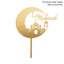 Golden Eid Mubarak Acrylic Cake Toppers Castle Moon CupCake Topper for Ramadan Islamic Muslim Festival Party Cake DIY Decoration - Slobuy