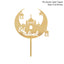 Golden Eid Mubarak Acrylic Cake Toppers Castle Moon CupCake Topper for Ramadan Islamic Muslim Festival Party Cake DIY Decoration - Slobuy