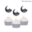 Golden Eid Mubarak Acrylic Cake Toppers Castle Moon CupCake Topper for Ramadan Islamic Muslim Festival Party Cake DIY Decoration - Slobuy
