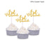 Golden Eid Mubarak Acrylic Cake Toppers Castle Moon CupCake Topper for Ramadan Islamic Muslim Festival Party Cake DIY Decoration - Slobuy